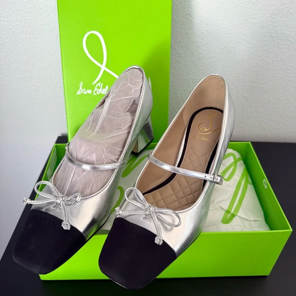 NEW Sam Edelman Thora Mary Jane Pump Block Heel - Picture 1 of 11